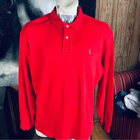 Vintage Ralph Lauren long sleeves red top ❤️